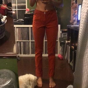 Mid waist orange pants 🍊